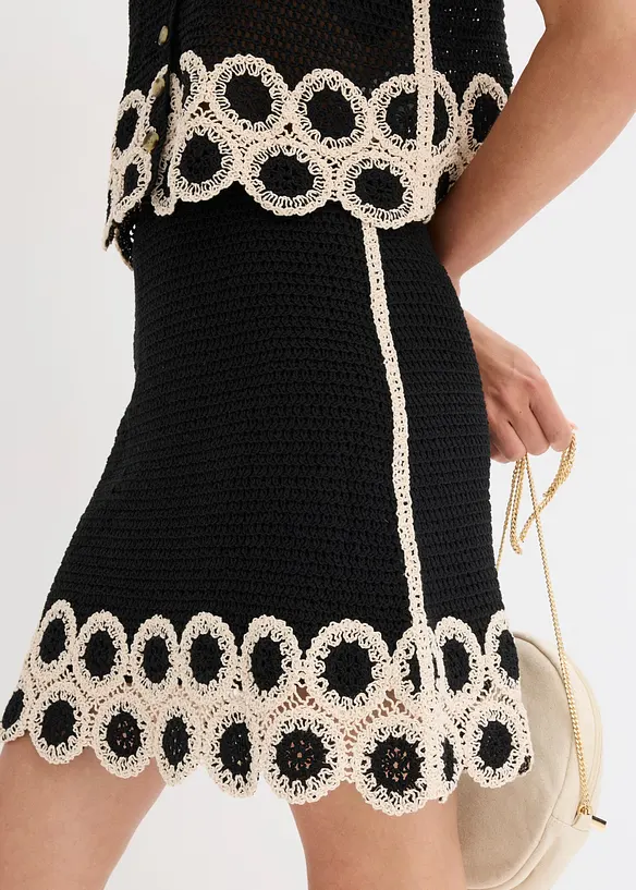 Gonna in maglia di puro cotone, bonprix