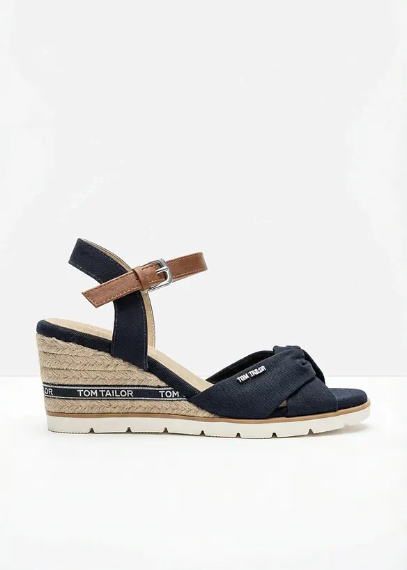 Sandali con zeppa effetto rafia Tom Tailor, Tom Tailor