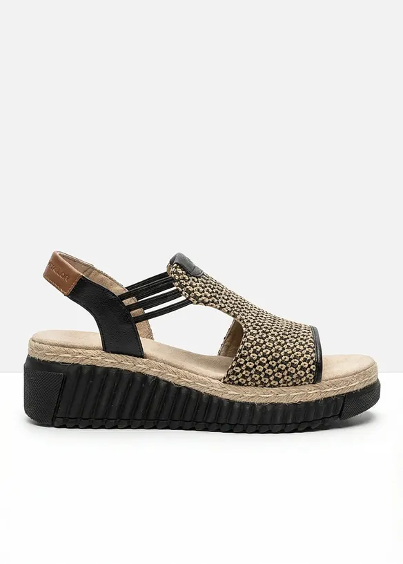 Sandali con zeppa effetto rafia Tom Tailor, Tom Tailor