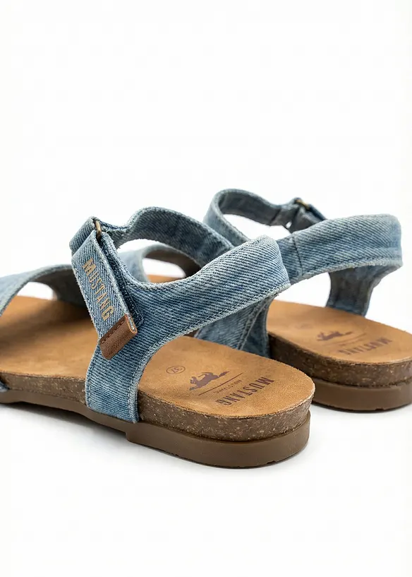 Sandali Mustang con finitura in denim, Mustang