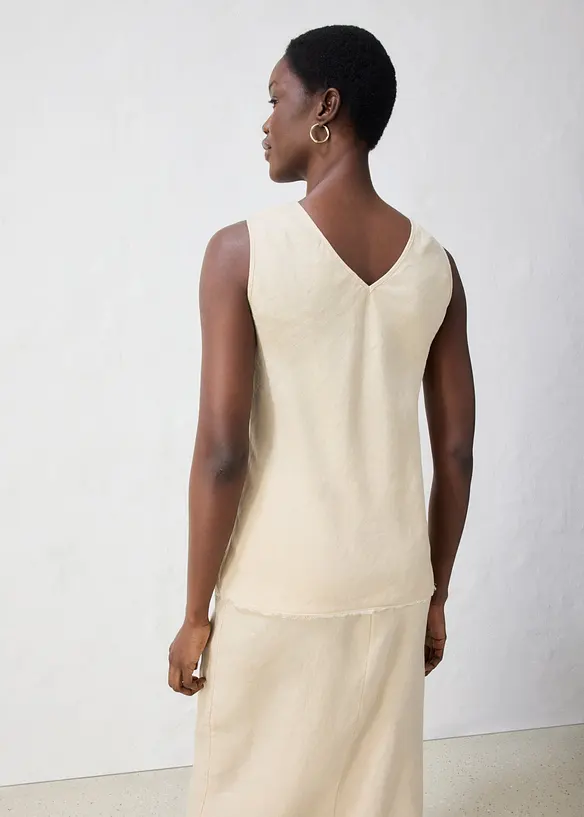 Top in puro lino, bonprix
