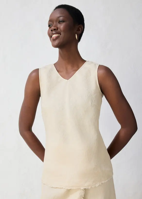 Top in puro lino, bonprix