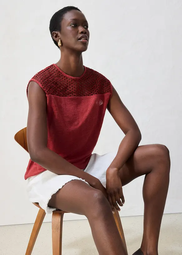 Top in puro lino, bonprix