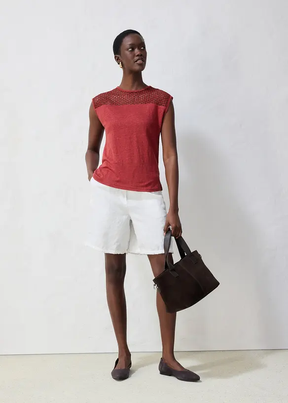 Top in puro lino, bonprix
