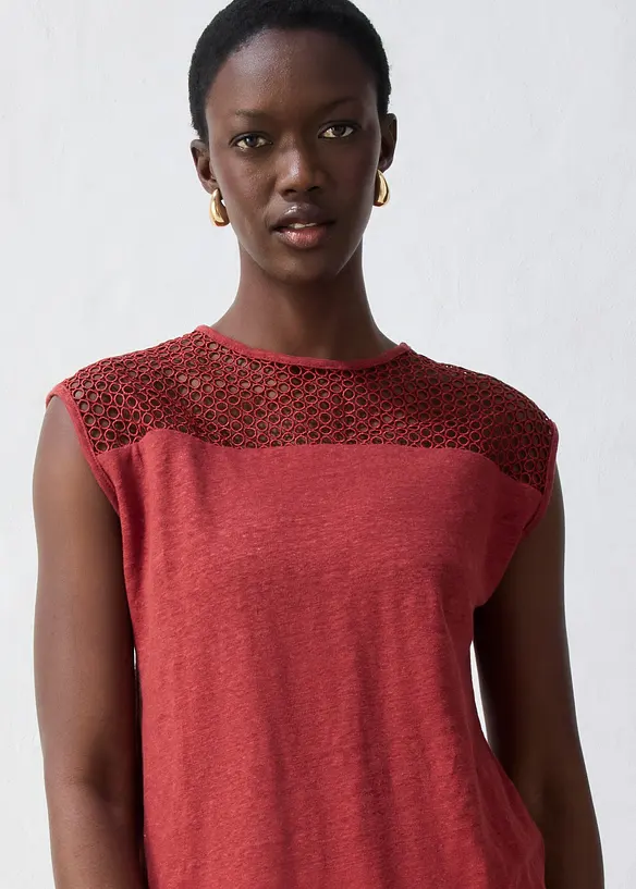 Top in puro lino, bonprix