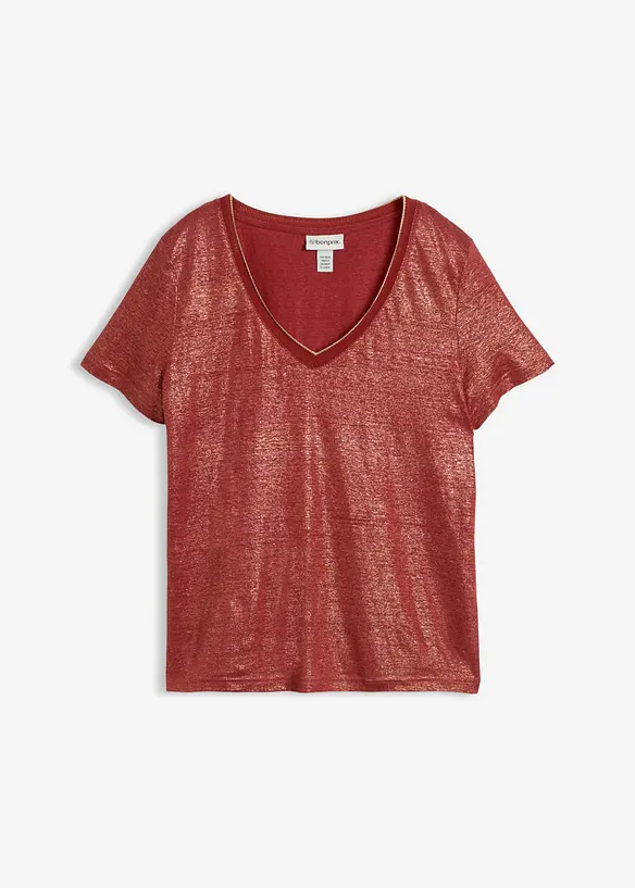 Maglia in puro lino con lurex, bonprix