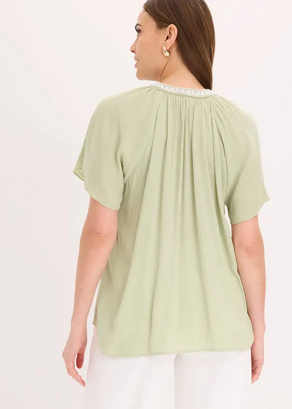Tunica in viscosa effetto crinkle, bonprix