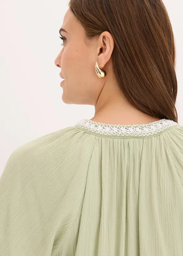 Tunica in viscosa effetto crinkle, bonprix