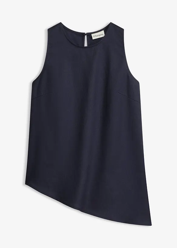 Top con misto lino, bonprix