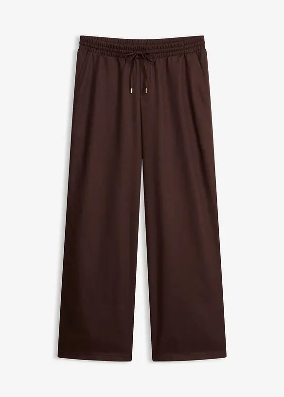 Pantaloni larghi in misto lino, bonprix