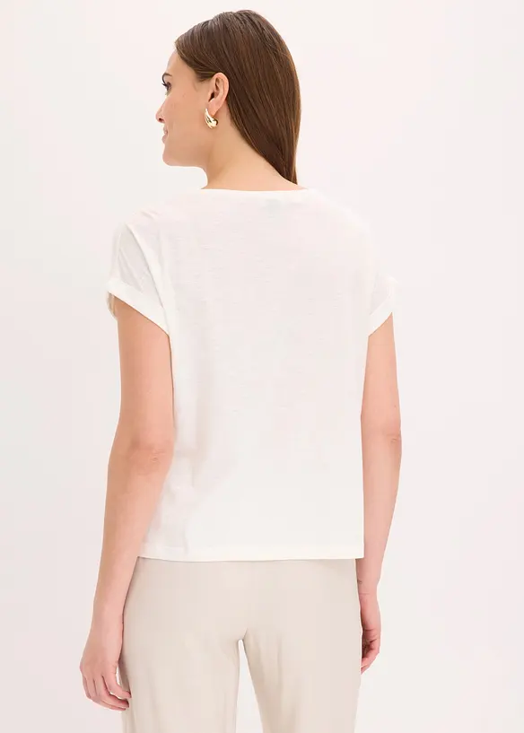 Maglia in cotone con borchiette, bonprix