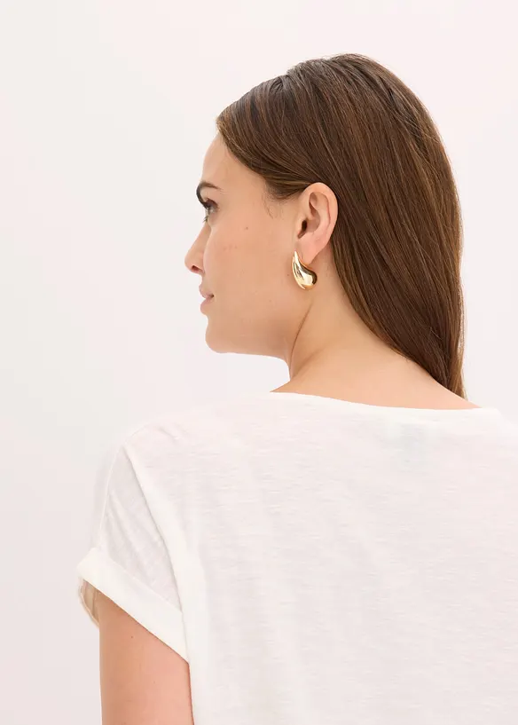 Maglia in cotone con borchiette, bonprix