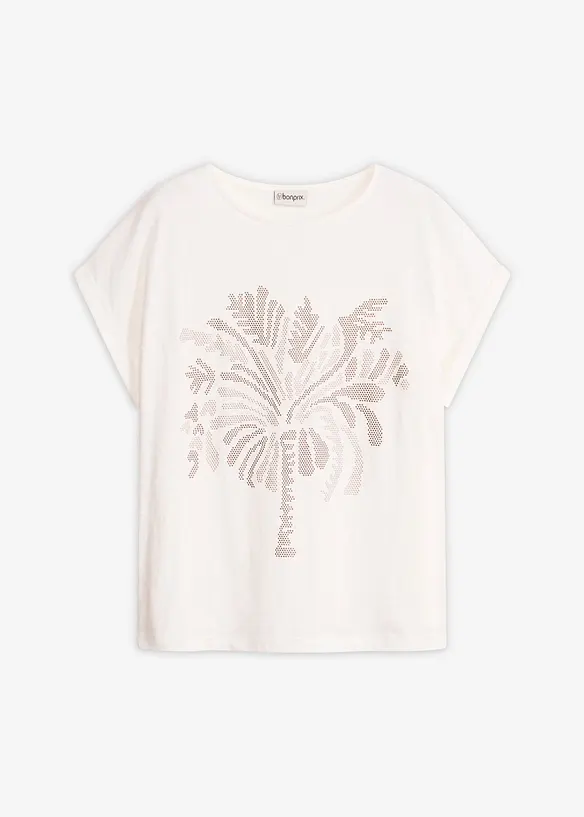 Maglia in cotone con borchiette, bonprix