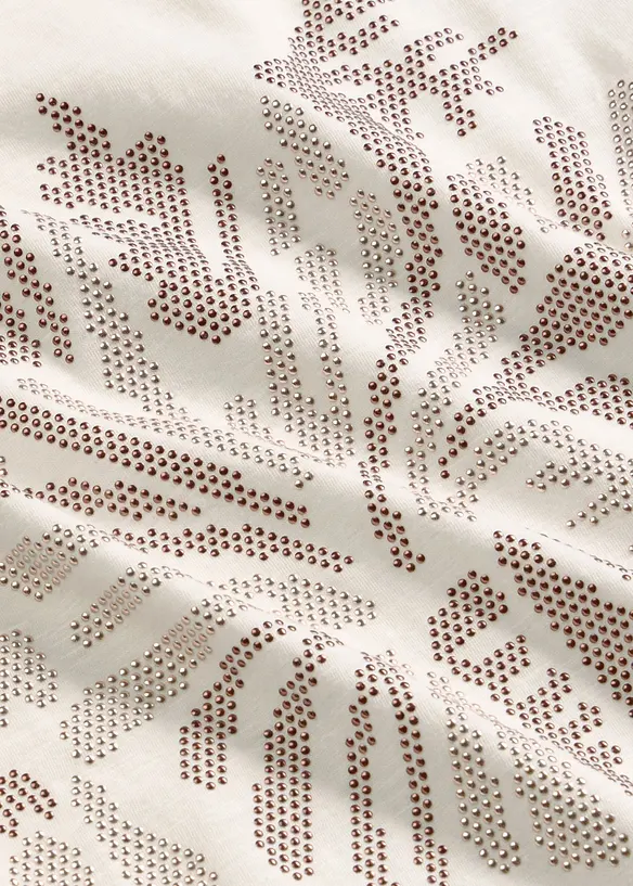 Maglia in cotone con borchiette, bonprix