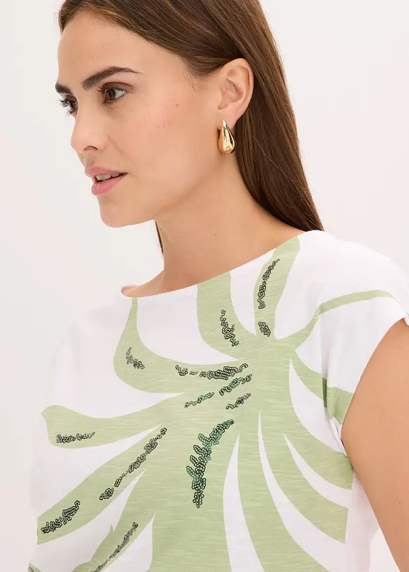 Maglia con paillettes, bonprix