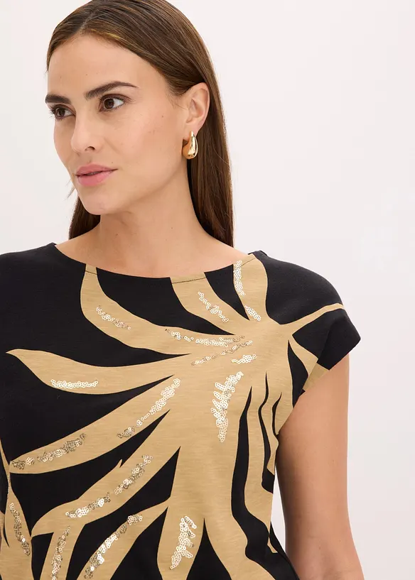 Maglia con paillettes, bonprix