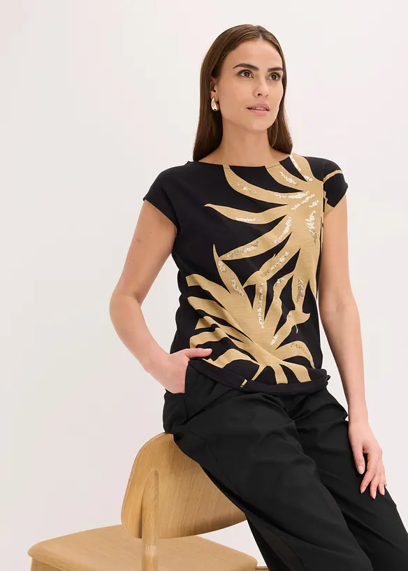 Maglia con paillettes, bonprix