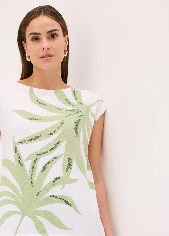 Maglia con paillettes, bonprix