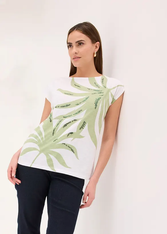 Maglia con paillettes, bonprix