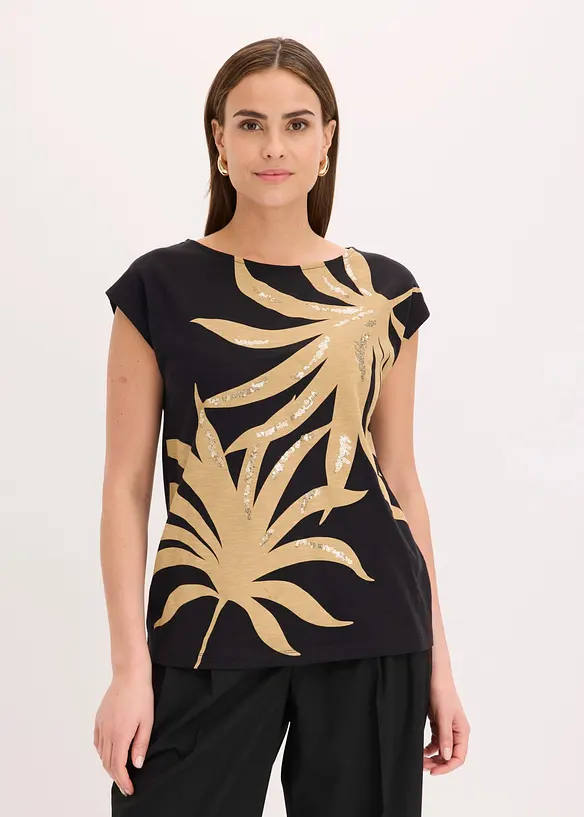 Maglia con paillettes, bonprix