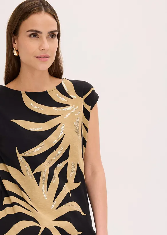 Maglia con paillettes, bonprix