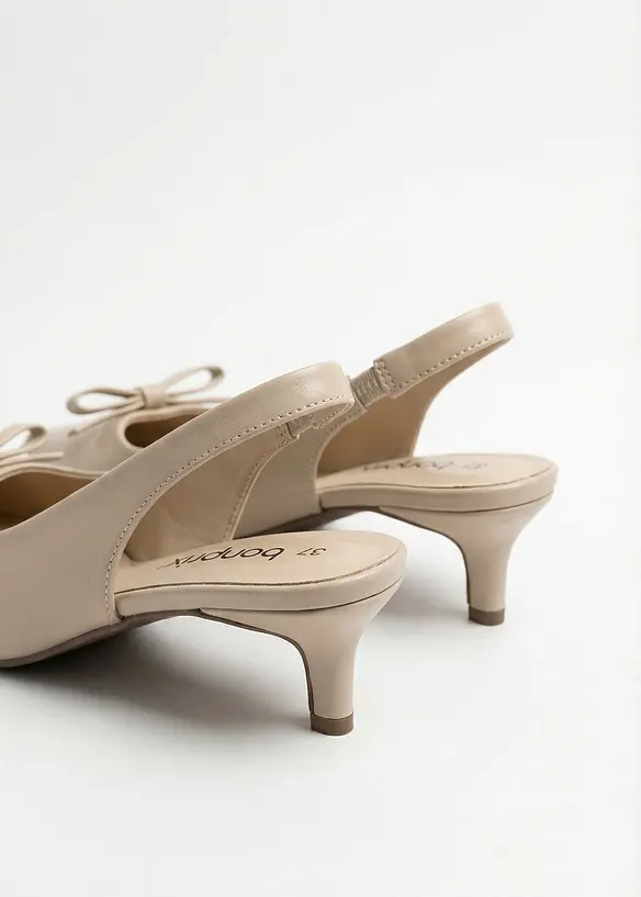 D&eacute;collet&eacute; slingback con fiocco, bonprix