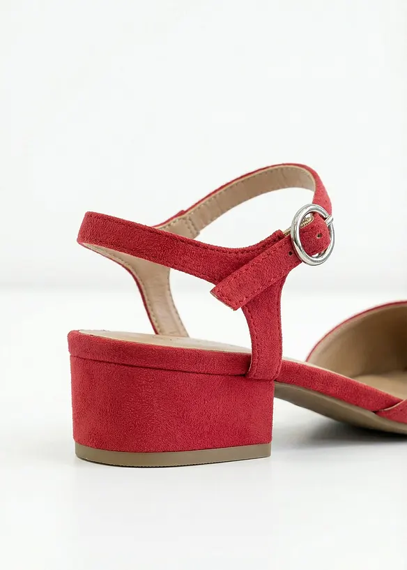 D&eacute;collet&eacute; slingback a tacco basso, bonprix