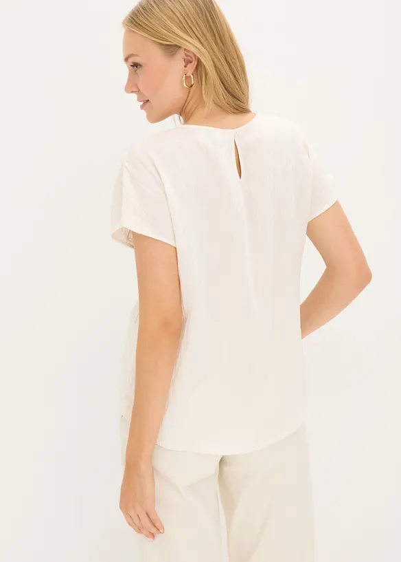 Blusa con ricamo floreale, bonprix