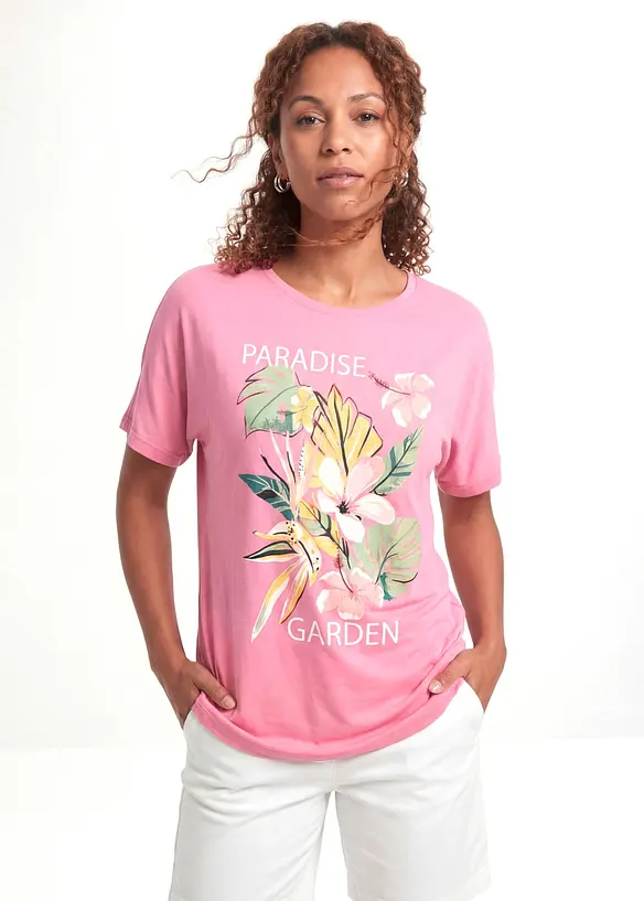 T-shirt boxy in viscosa morbida, bonprix