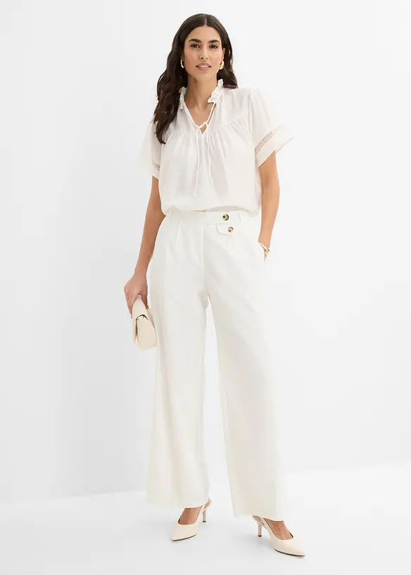 Pantaloni larghi con lyocell, bonprix
