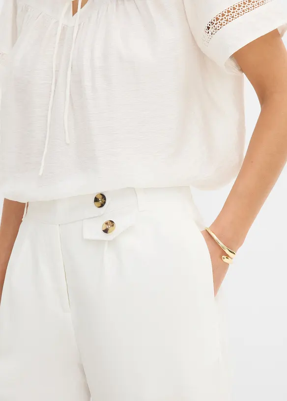Pantaloni larghi con lyocell, bonprix