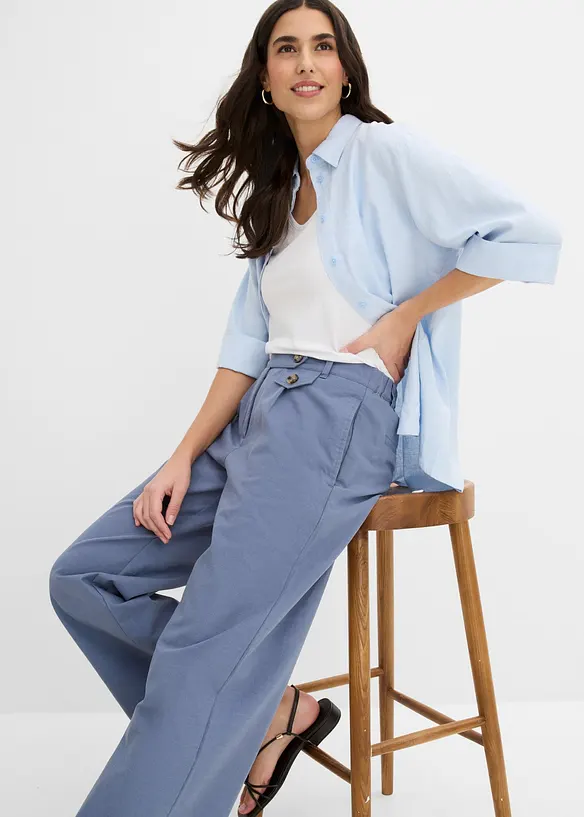 Pantaloni larghi con lyocell, bonprix