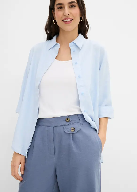 Pantaloni larghi con lyocell, bonprix