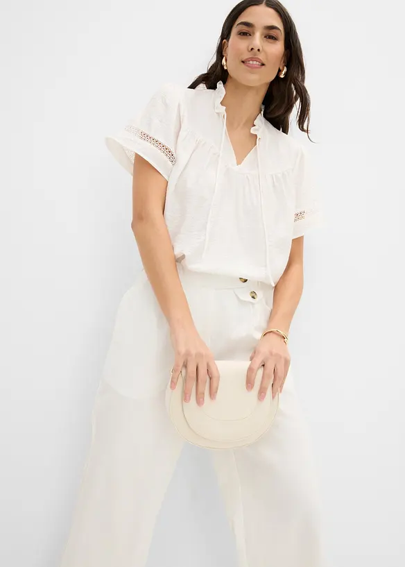 Pantaloni larghi con lyocell, bonprix