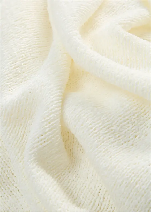 Maglione stile chimono in filato a fettuccia, bonprix