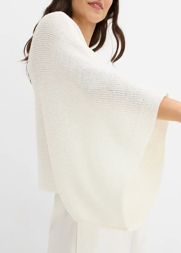 Maglione stile chimono in filato a fettuccia, bonprix