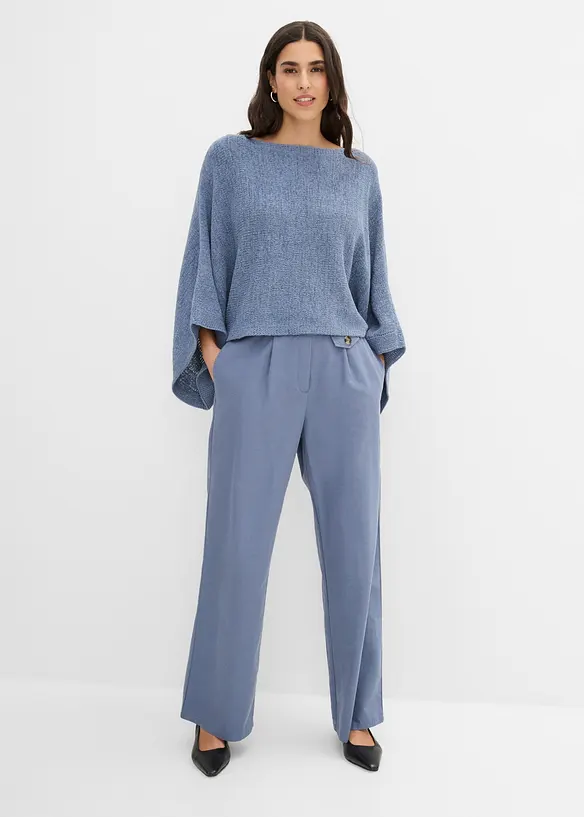 Maglione stile chimono in filato a fettuccia, bonprix