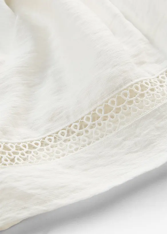 Camicetta a maniche corte con inserto in pizzo, bonprix