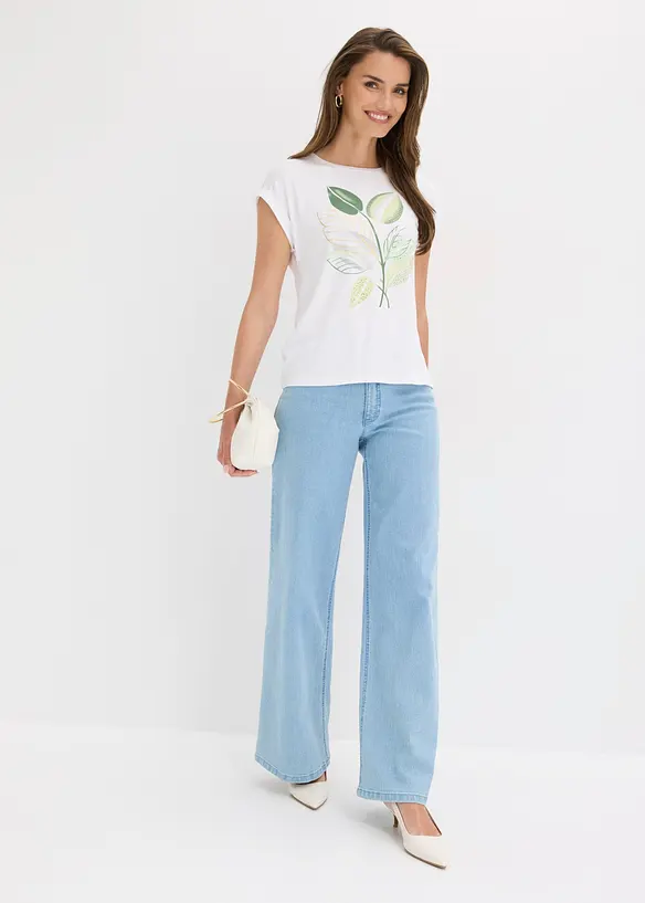 Maglia in cotone elasticizzato, bonprix