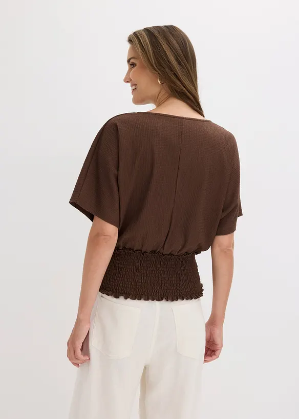 Maglia in cr&ecirc;pe operato, bonprix