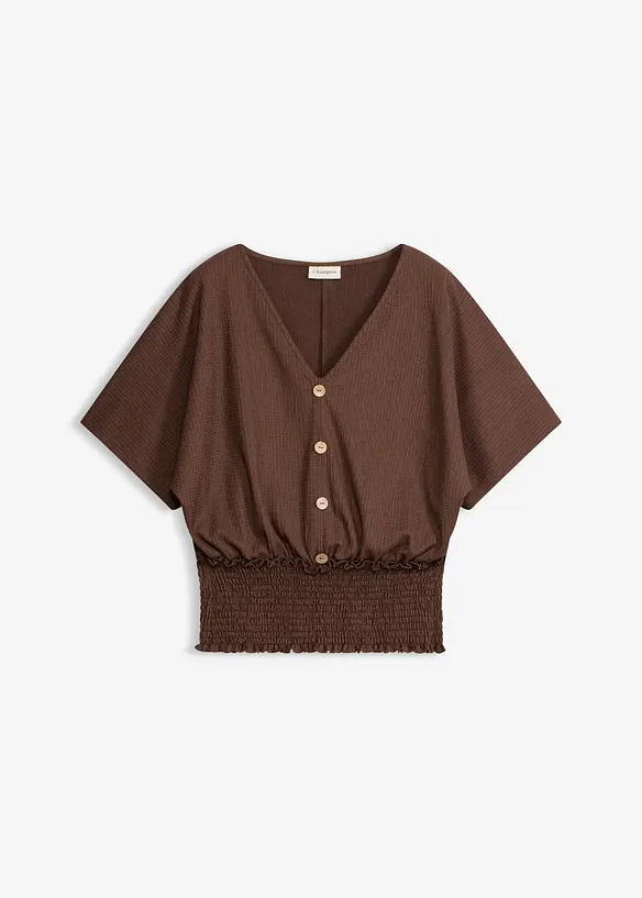 Maglia in cr&ecirc;pe operato, bonprix