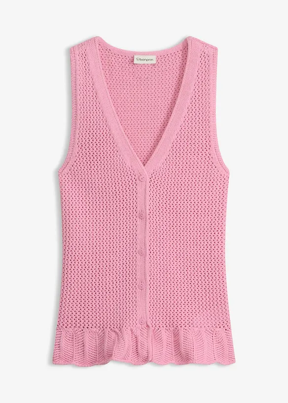Gilet in maglia di cotone, bonprix