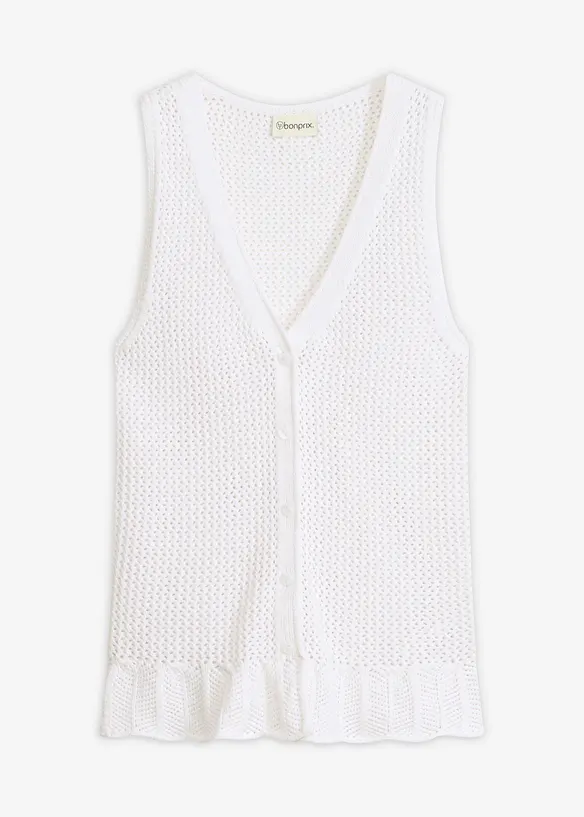 Gilet in maglia di cotone, bonprix