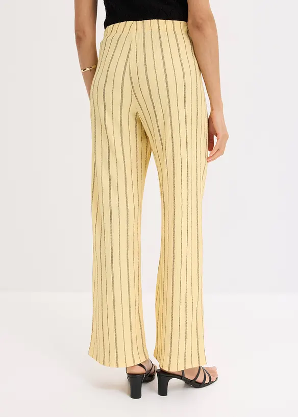 Pantaloni con elastico in vita in jersey strutturato, bonprix