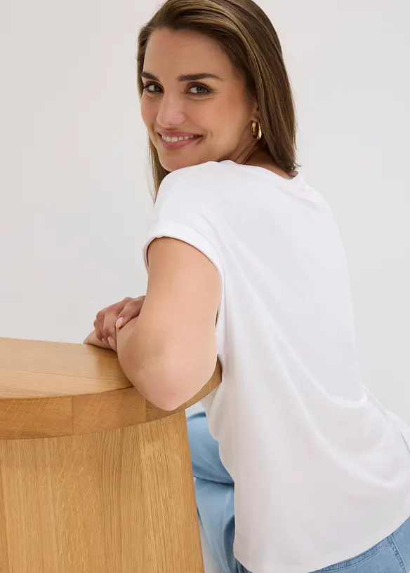 Maglia in cotone elasticizzato, bonprix