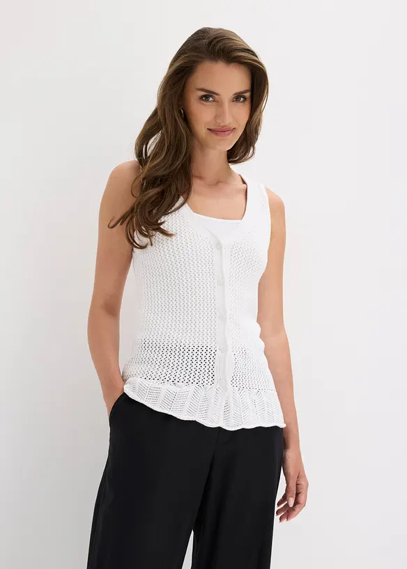 Gilet in maglia di cotone, bonprix