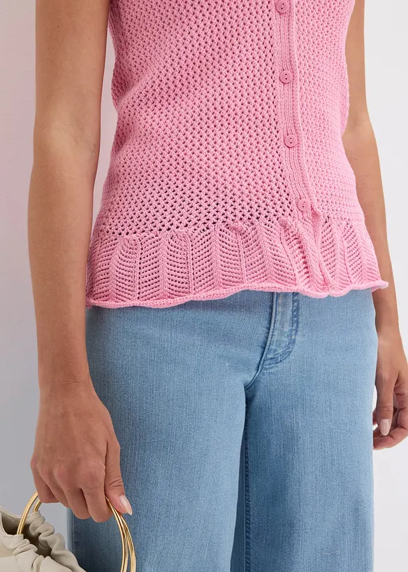 Gilet in maglia di cotone, bonprix
