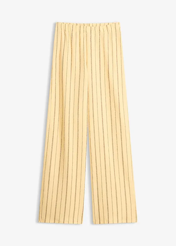 Pantaloni con elastico in vita in jersey strutturato, bonprix