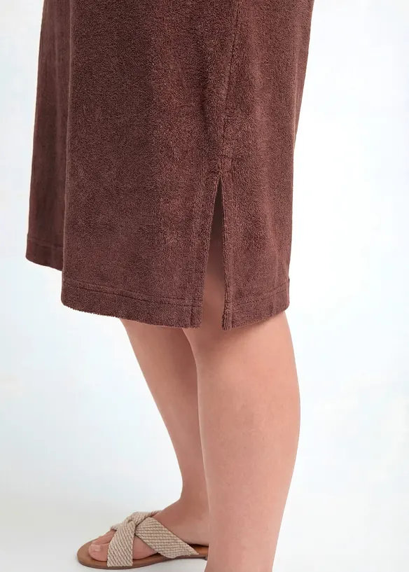 Abito in spugna al ginocchio con colletto polo, bonprix