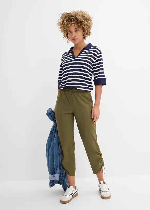 Pantaloni funzionali con arricciatura, ad asciugatura rapida, bonprix